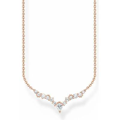 Thomas Sabo Náhrdelník ice crystals rose gold KE2172-416-14-L45