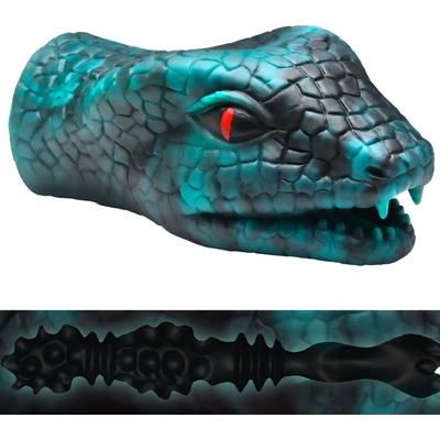 Serpentine Stroker Silicone Masturbator Green