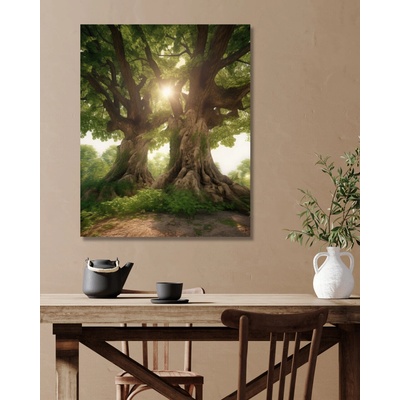 ZUTY Obrazy na stenu - Slnko medzi korunami stromov Rámovanie: vypnuté plátno na rám, Rozmer: 40x50 cm