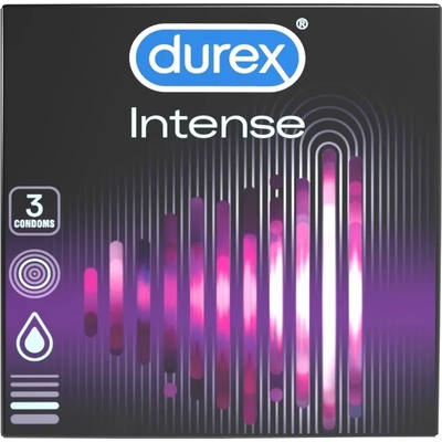 Презервативи с ребра и точки, 3 броя - Durex Intense (DUREX01008)