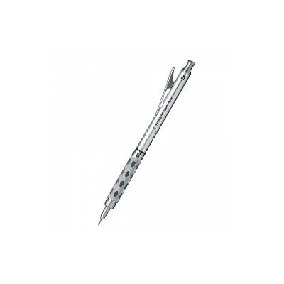 Автоматичен молив Pentel Graphgear, дебелина на линията 0.5 mm, с индикатор за видът на заредения графит, сребрист (OK26932)