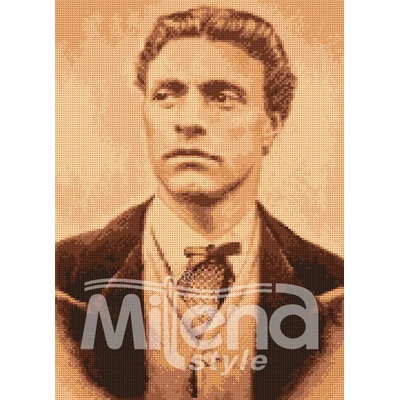 Milena Style Портрет на Васил Левски - гоблен със схема конци dmc 1: 1