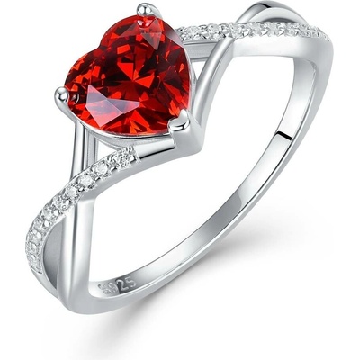Olivie Stříbrný prsten SRDCE RED 9521