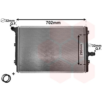 Chladič vody pro motor VAN WEZEL 58002208