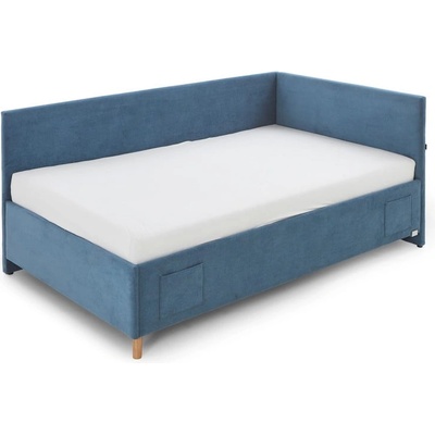 meise.möbel Синьо тапицирано ъглово детско легло 140x200 cm с място за съхранение с включена подматрачна рамка Cool - Meise Möbel (2208-89-3000)