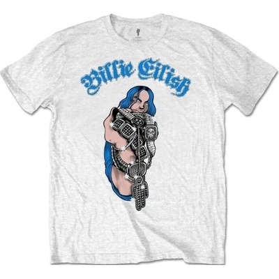 Billie Eilish Bling (Glitter Print) White XL Риза (<![CDATA[BILLIETS01MW04]]>)