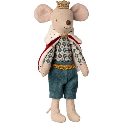 Maileg Král myšák Dad Mouse + dárková taštička Hrad béžová barva papír textil