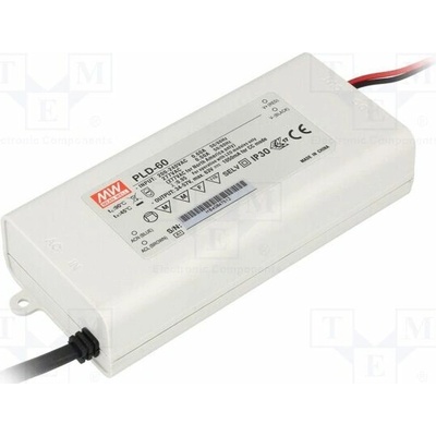 MEAN WELL PLD-60-700B Napájecí zdroj: spínaný; LED; 60,2W; 50÷86VDC; 700mA; 180÷295VAC