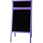  Двустранeн дървен дисплей за клиенти, цветно дърво с допълнителен борд 144 x 60 см лилава 9141