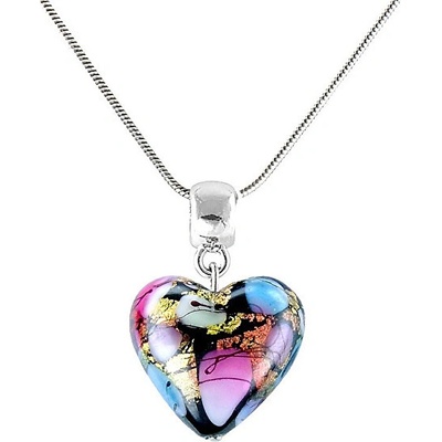 Lampglas Neprehliadnuteľný náhrdelník crazy love s 24-karátovým zlatom v perle NLH21
