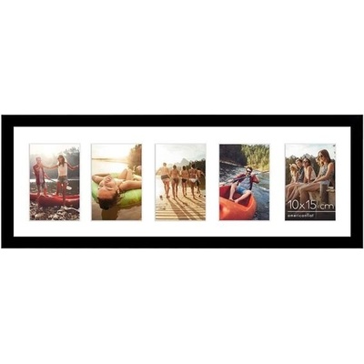 Americký černý kolážový fotorámeček Americanflat 8x24" - Zobrazí pět fotografií o rozměrech 4x6"