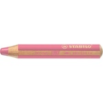 STABILO Цветни моливи, кръгли, дебели, STABILO "Woody 3 в 1", розово 880/334 (880/334)