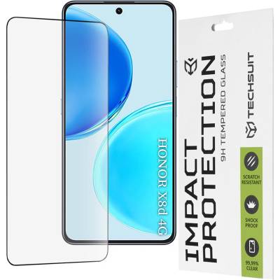 Techsuit Стъклен протектор за Honor X8d - 111D Full Cover / Full Glue Glass - Techsuit - Черен