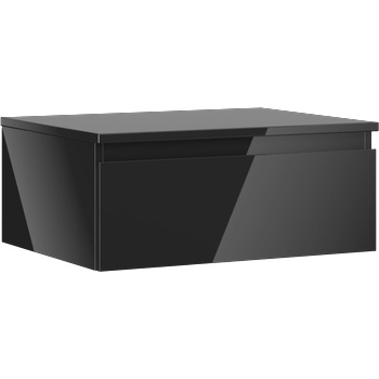 Mexen Orio шкаф за баня под умивалник 60 см с плот, 1 чекмедже, черен гланц (91A10-06023-1-BFC70)