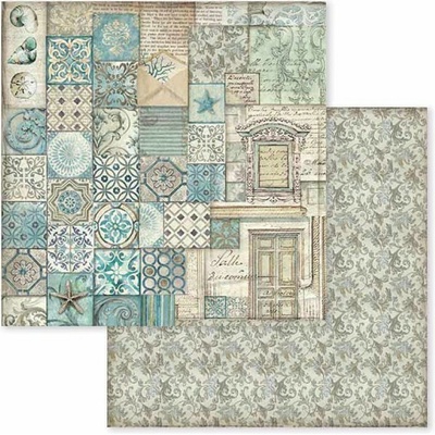 Stamperia papír na scrapbook oboustranný Azulejo Patchwork
