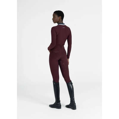Maximilian Equestrian Pro Riding Leggings Burgundy