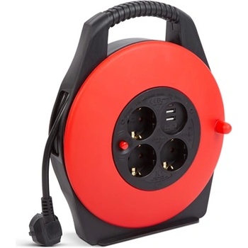 Delight КАБЕЛНА КУТИЯ 10 М С КАБЕЛ, 2X USB, 3 X 230V, 3X1, 5 MM2, IP20 20239 (20239)