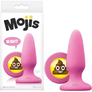  Анален плъг с емотикон, среден размер, розов - Moji’s SHT (NSTOYS0794)