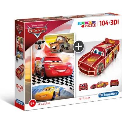 Clementoni Пъзел 104 части + 3D Колите Cars Клементони Clementoni 20160