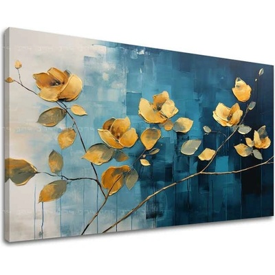 Nadčasová elegancia na plátne Abstraktné kvety v modernom svete - 60x90 cm