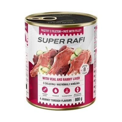 Super Rafi Mix 4 príchutí paté 12 x 800 g