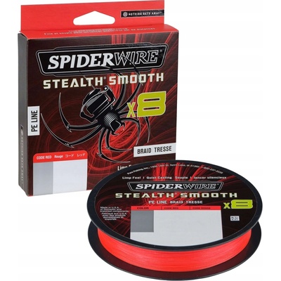 Spiderwire šnúra Stealth Smooth8 Červená 150m 0,07mm 6kg