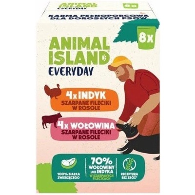 Animal Island Turkey & Beef Fillets in broth 8 x 150 g