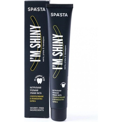 Ecodenta Spasta I´m Shiny prírodná uhoľná super bielenie a prevencia zubného kazu 90 ml