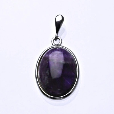 Čištín Stříbrný přívěsek přírodní ametyst P 1493B