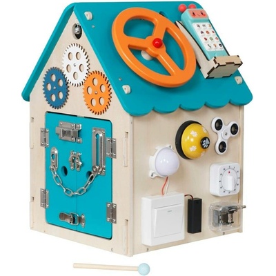 2Kids Toys Activity board Domeček tyrkysový – Zboží Mobilmania