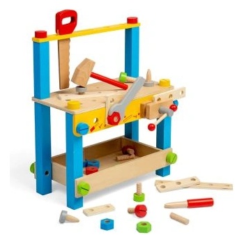 Bigjigs Toys - Дървен комплект инструменти - Моята първа работна маса (BJ491)