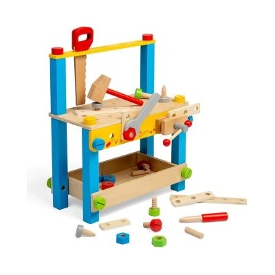 Bigjigs Toys - Дървен комплект инструменти - Моята първа работна маса (BJ491)
