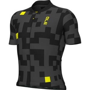 Alé Мъжка фланелка с къс ръкав за колоездене Alé Pragma Pixel S/S Jersey Cycling jersey - Black - размер 4XL (056-3950-0219)