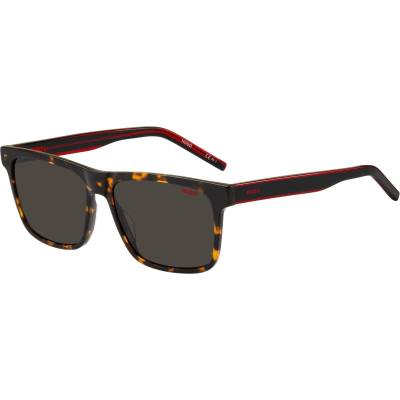 HUGO BOSS Слънчеви очила Hugo Men's Round Sunglasses - Havana Red