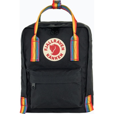 Fjällräven Kanken Rainbow Mini 7 л градска раница черно/дъга