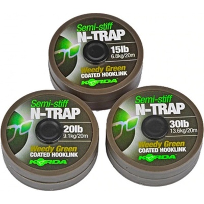 Korda šnúra N-Trap Semi Stiff green 20lb 20m