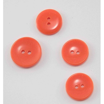 Dierkový gombík perleťový - oranžový - priemer 1,5 cm