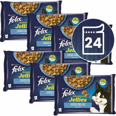 FELIX Sensations Jellies lahodný výber z rýb v želé 24 x 85 g