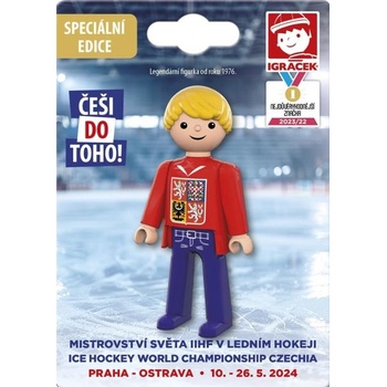 Efko Igráček Fanoušek MS v hokeji 2024 červený dres figurka