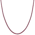 SAVICKI Тенис колие, бяло злато 585, рубини 4.950ct 2.5 мм 42 см