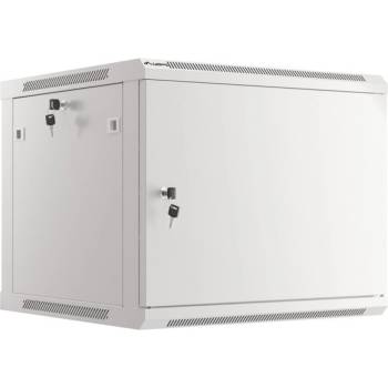 Lanberg rack cabinet 19" wall-mount 9U-600x600 for self-assembly with metal door grey (flat pack) (WF01-6609-00S)