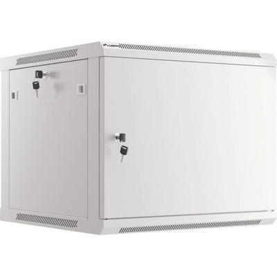 Lanberg rack cabinet 19" wall-mount 9U-600x600 for self-assembly with metal door grey (flat pack) (WF01-6609-00S)
