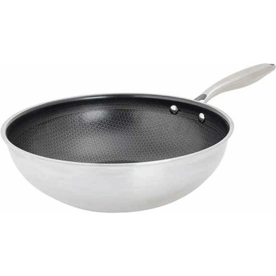 pánev wok 28 cm nerez s nepřilnavým povrchem HEXAPRO