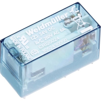 Weidmüller CRI20024 Miniaturní průmyslové relé, 24 V/DC, 8 A, 2 přepínací kontakty, 10 ks