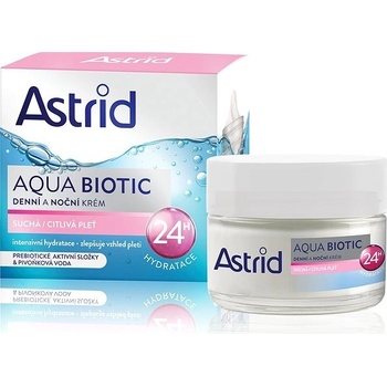 Astrid Aqua Biotic denní a noční krém suchá a citlivá pleť 50 ml