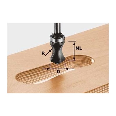 Festool HW S8 R16/NL32 Fréza na vnitřní držadla HW, stopka 8 mm 491033