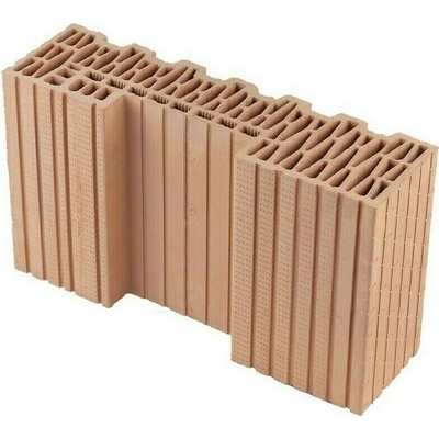 Cihla broušená HELUZ FAMILY 44-K-1/2 poloviční krajová 125×440×249 mm