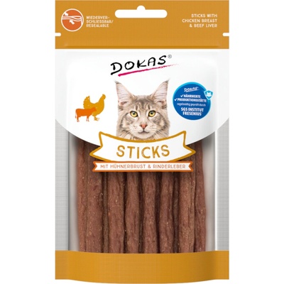 Dokas Sticks s kuracími prsiami a hovädzou pečeňou 30 g