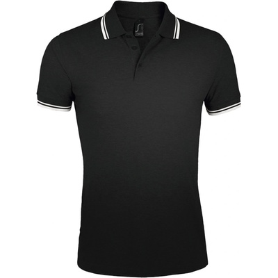 Soľs Pasadena pánske polo triko black white