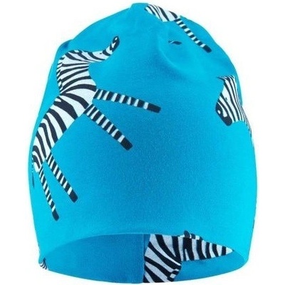 Bexa Detská čepice Zebra modrá tyrkysová